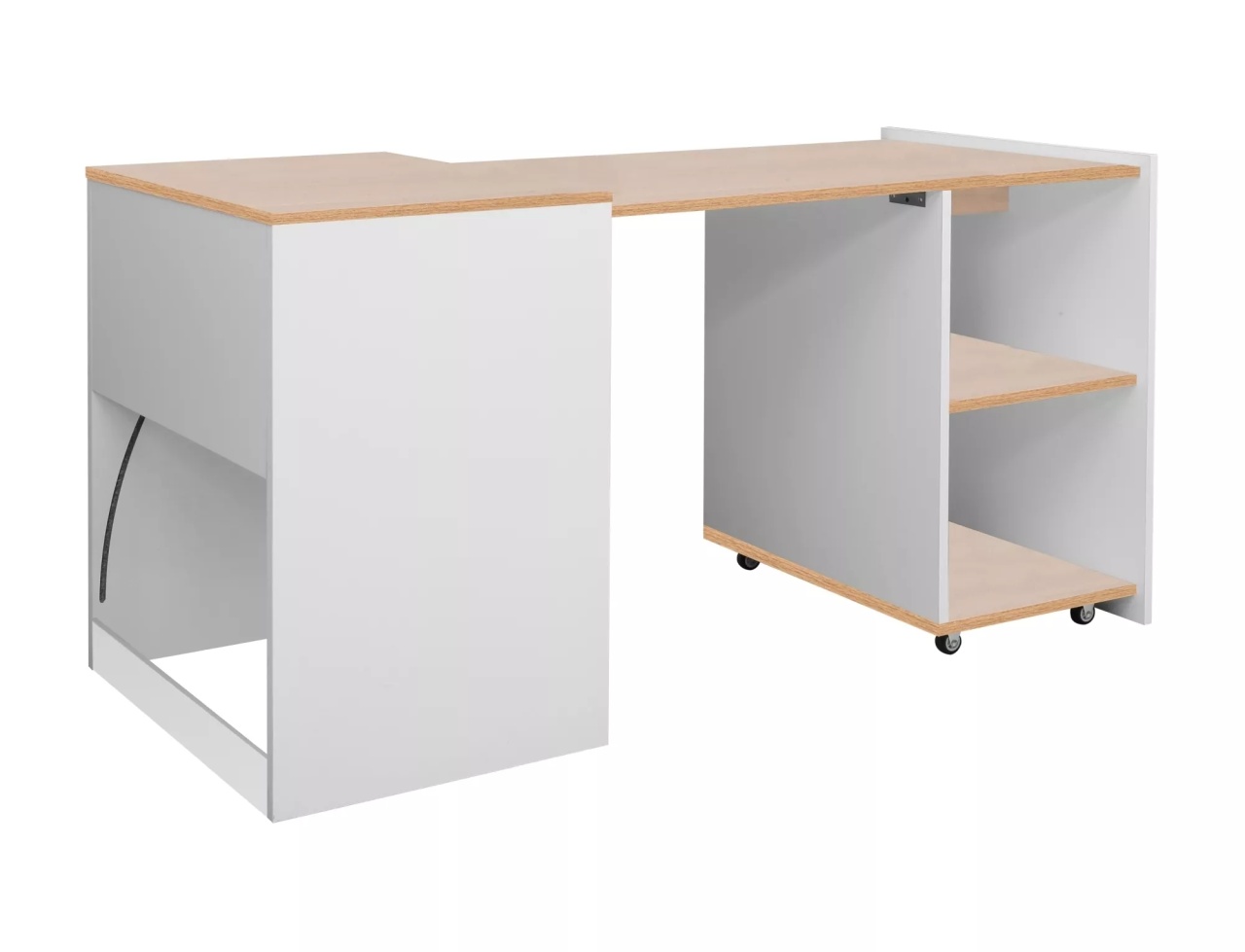 Birou Duo stejar/alb