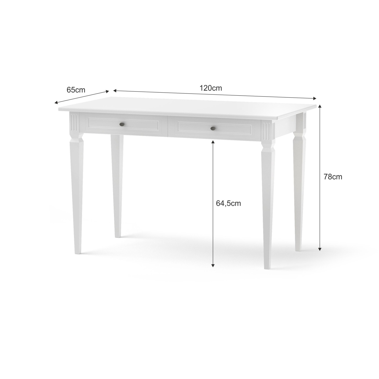 Birou pentru copii Ines alb L120 cm - 1 | YEO