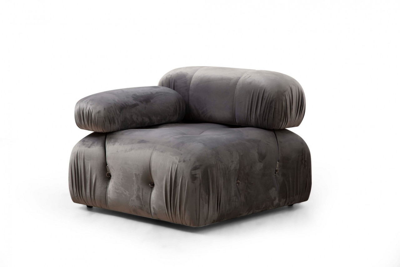 Canapea 1 loc Bubble L1 gri pe stanga (modul)