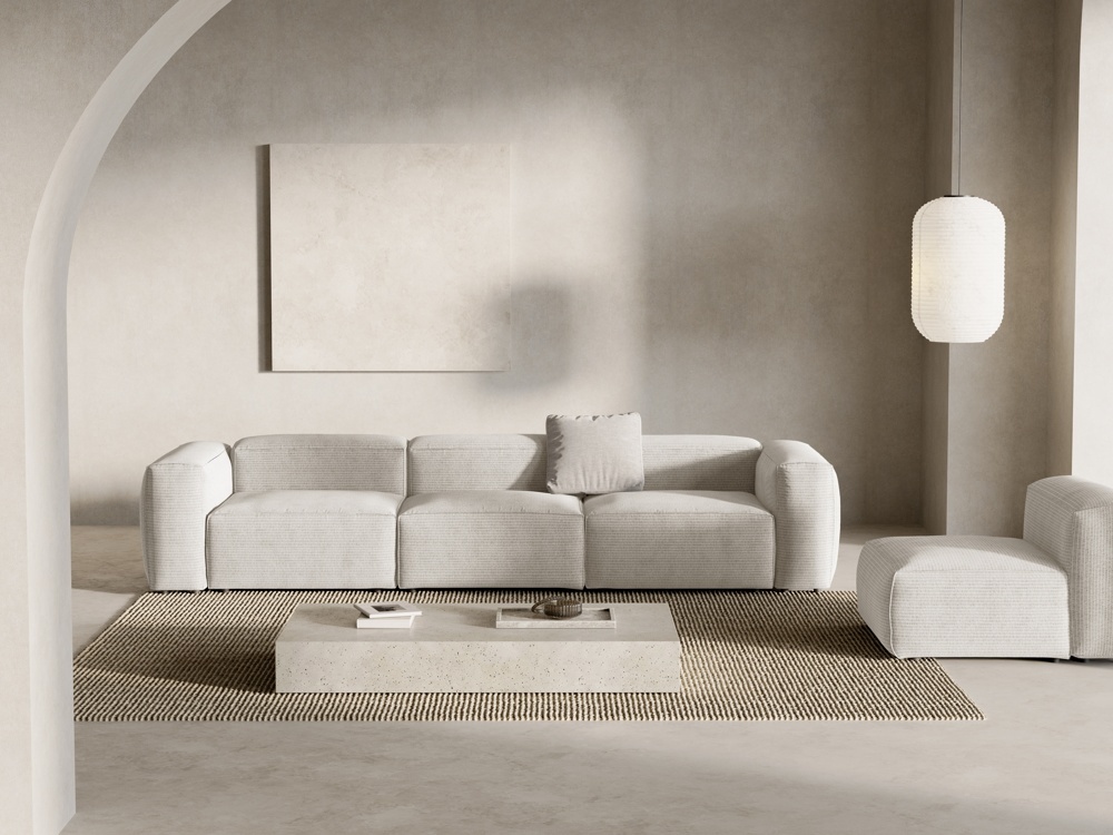 Canapea 4 locuri Bergamo velur reiat L364 cm