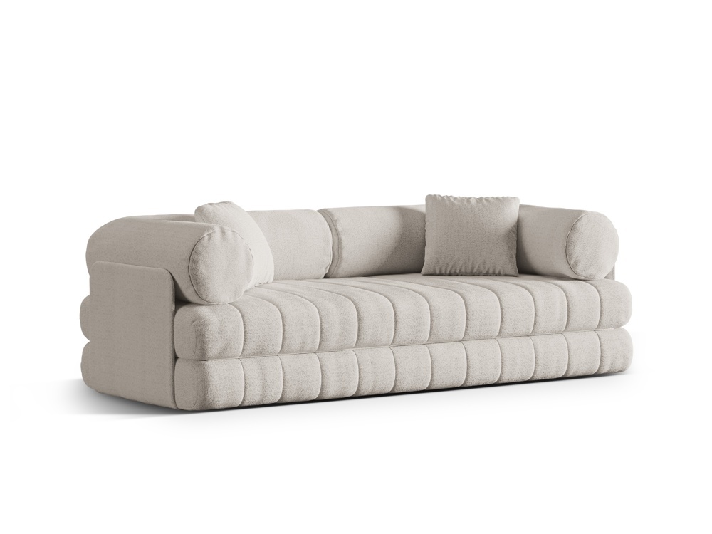Canapea extensibila 3 locuri Kemi boucle L206 cm - 2 | YEO