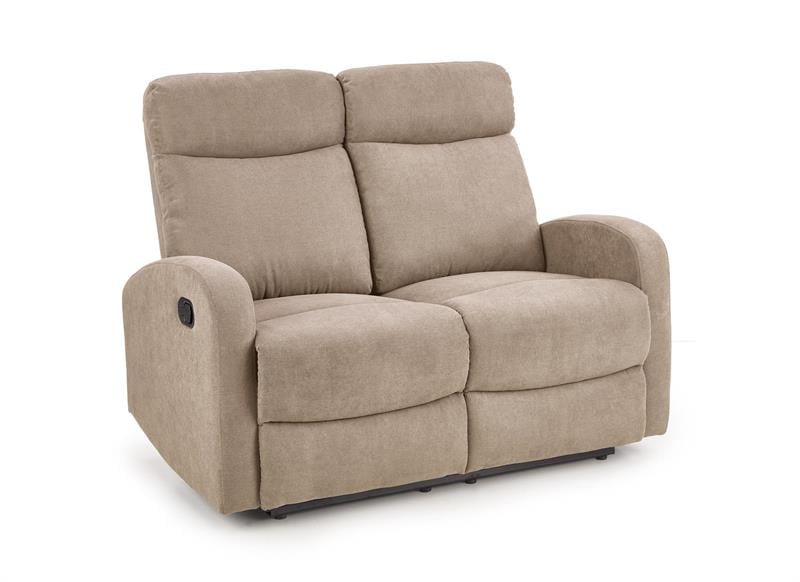 Canapea recliner Oslo 2S stofa bej H100 cm