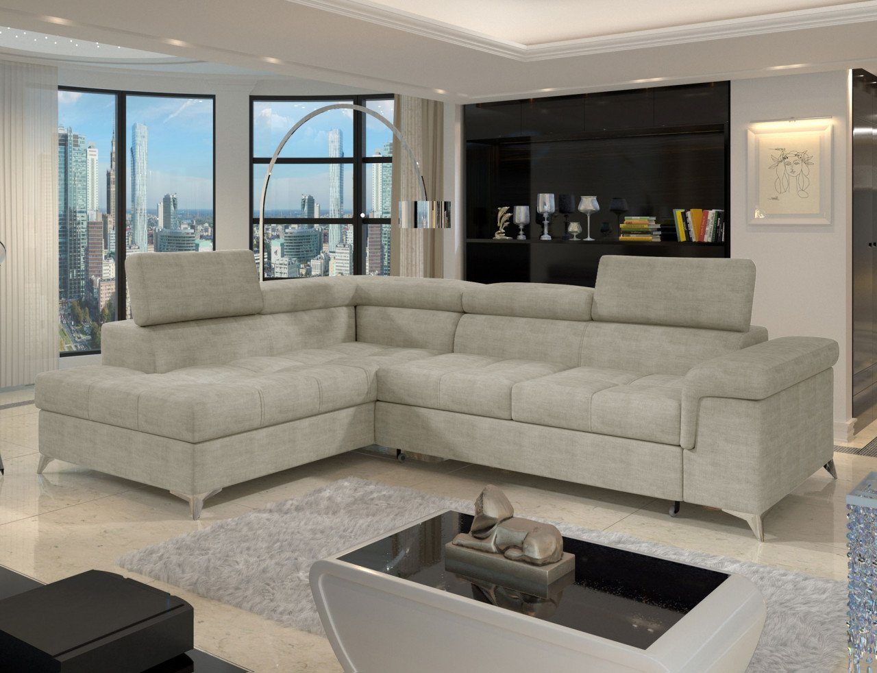 Coltar extensibil Eridano pe stanga Manhattan 20 - 3 | YEO