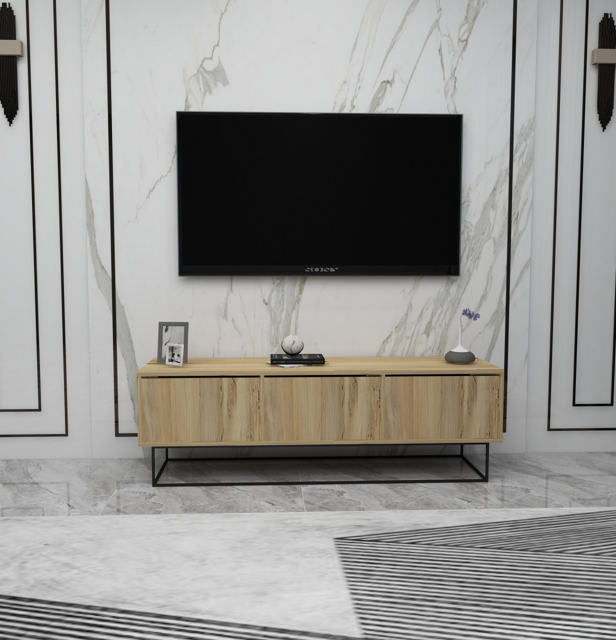 Comoda TV Kordon 140 natur / negru