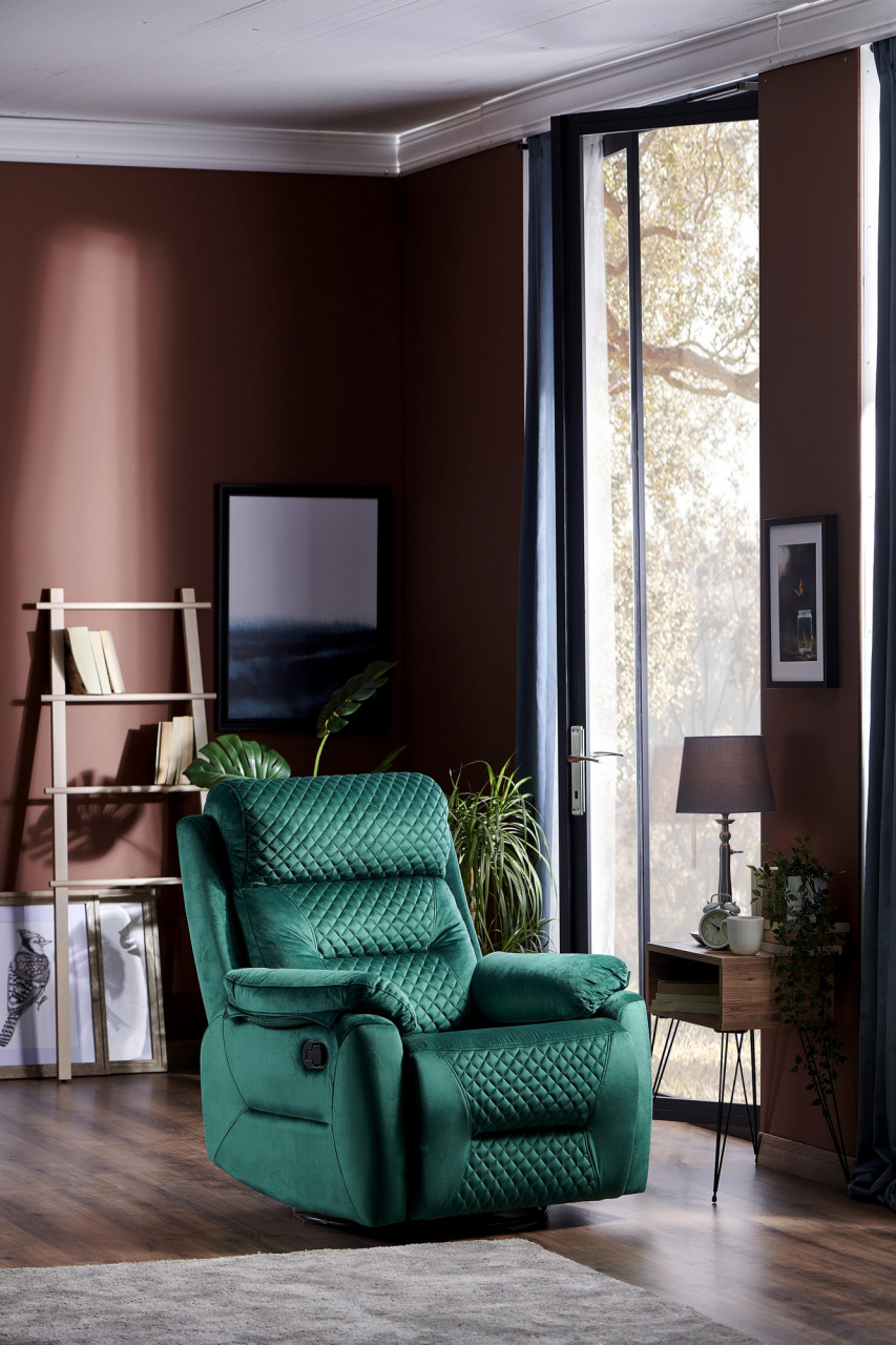 Fotoliu cu recliner Trone verde
