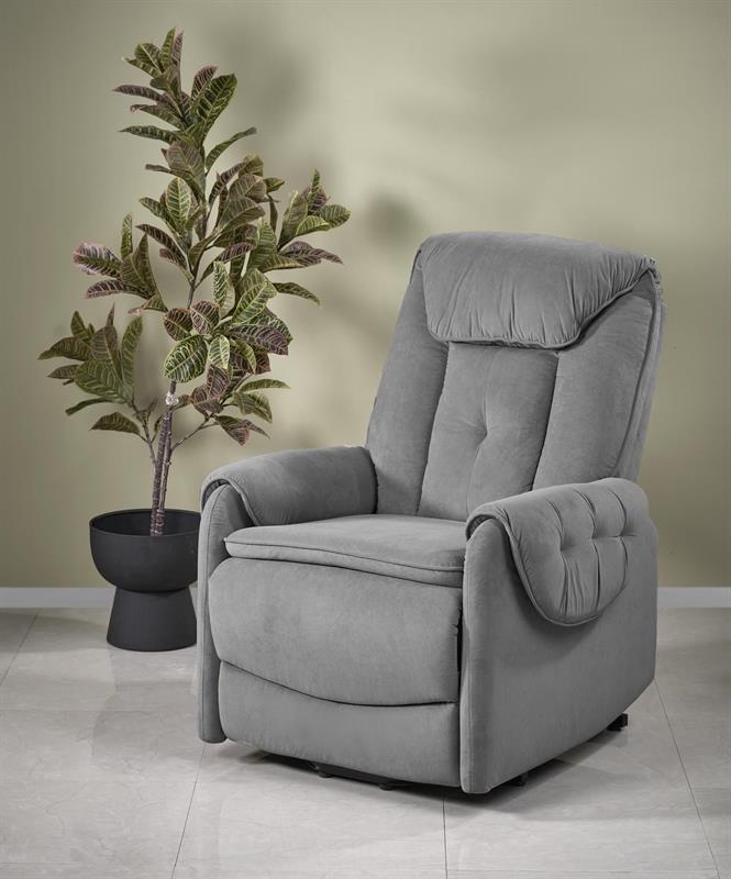 Fotoliu Horton velvet gri