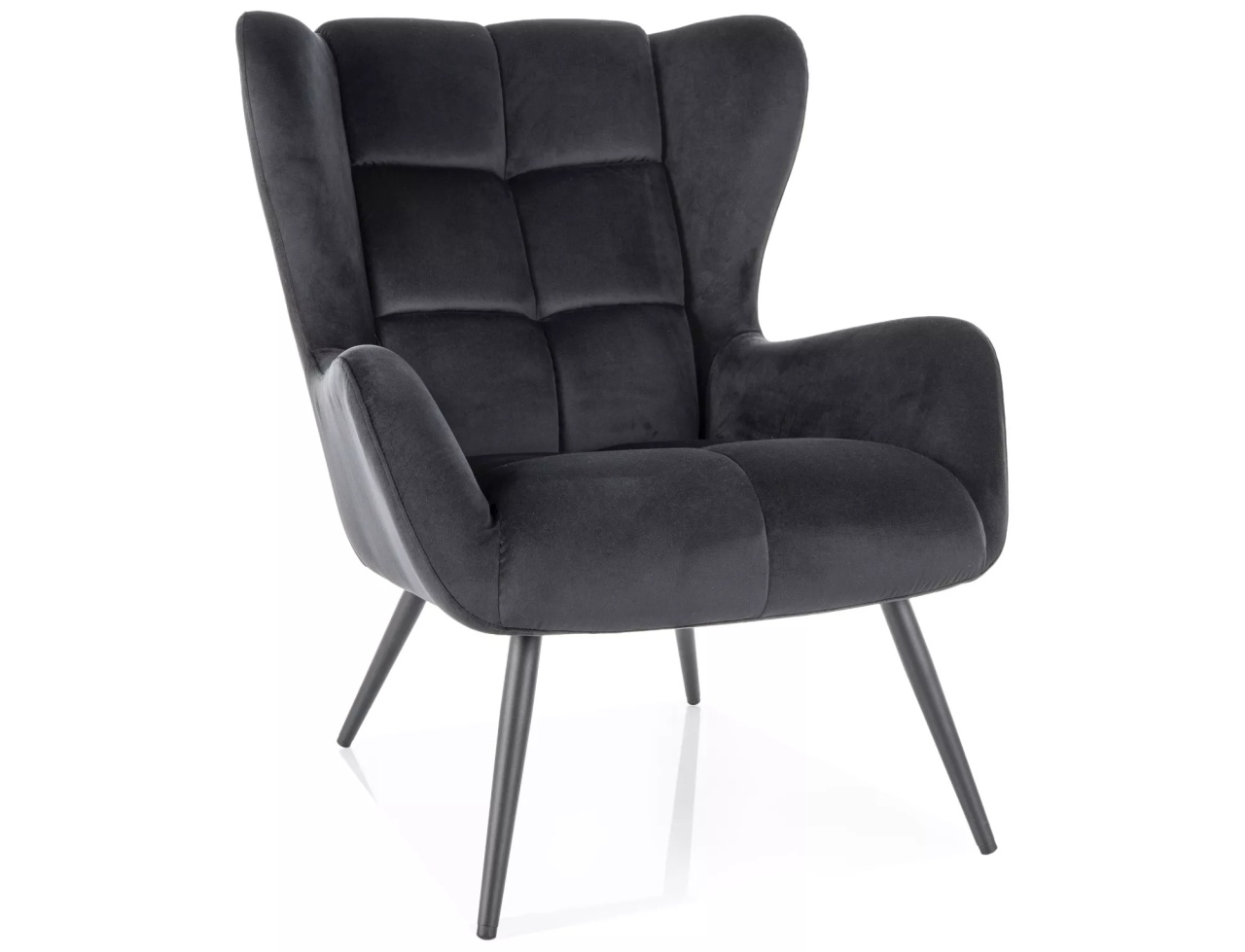 Fotoliu Louis velvet negru Blu19