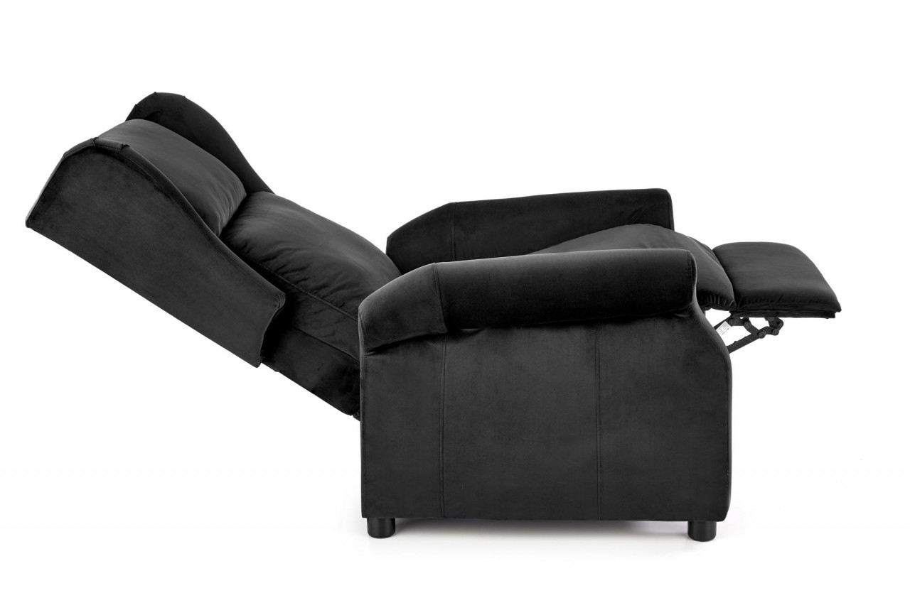 Fotoliu recliner Agustin 2 velvet negru H107 cm - 2 | YEO