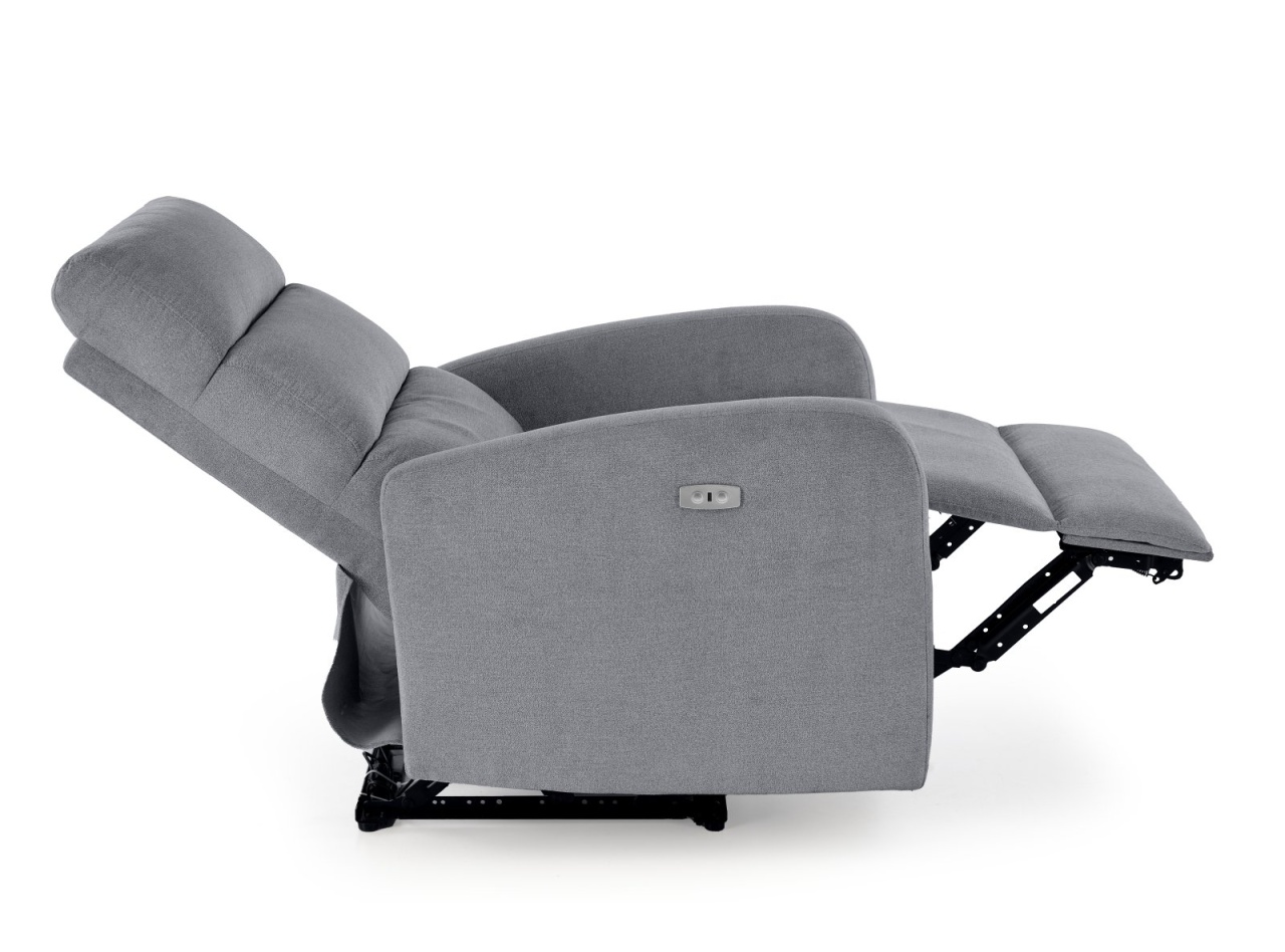 Fotoliu recliner Carinio stofa gri H100 cm - 1 | YEO