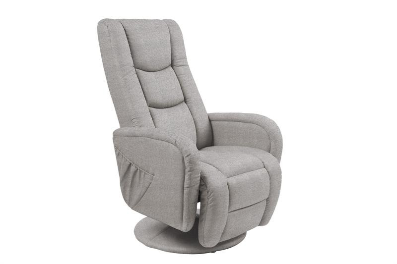 Fotoliu recliner cu functie de masaj Pulsar 2 stofa gri H106 cm