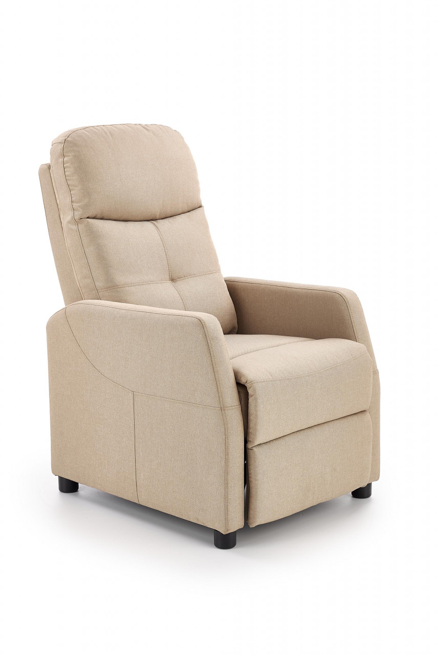 Fotoliu recliner Felipe stofa bej H103 cm