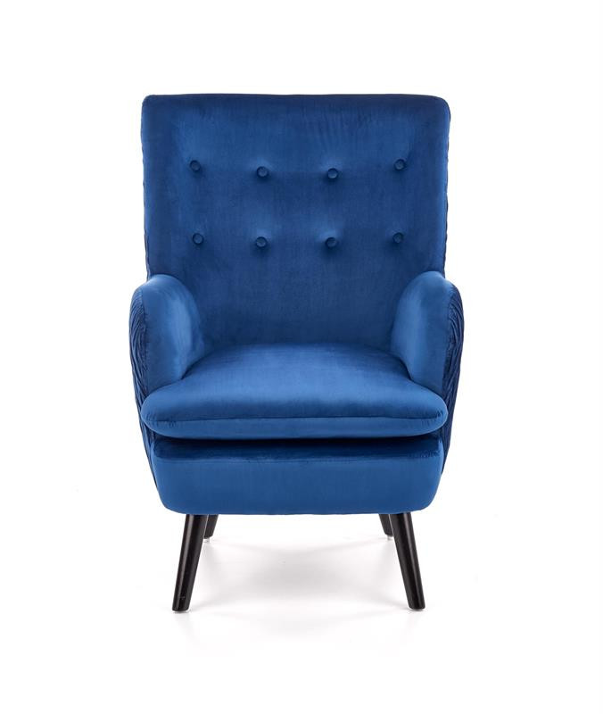 Poze Fotoliu tapitat Ravel Velvet albastru – H100 cm homewish.ro