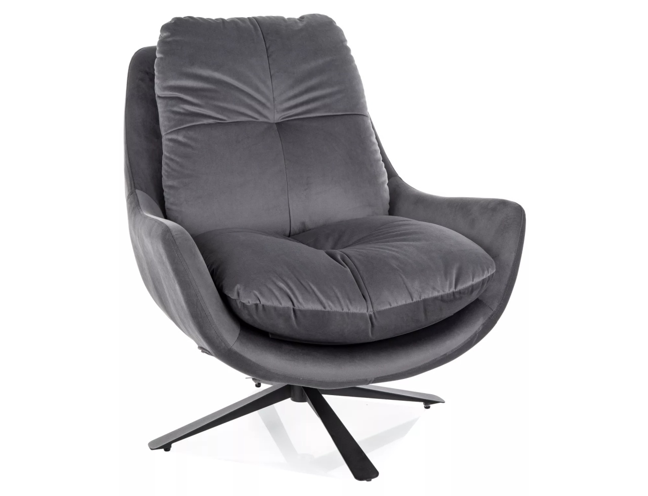 Fotoliu Vivien velvet gri Blu14 H90 cm