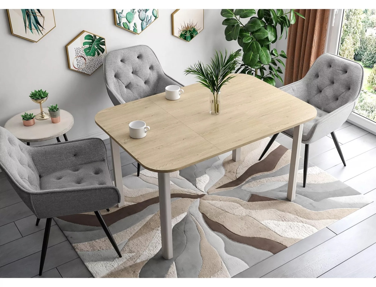 Masa extensibila Dante II stejar cremona torro/casmir L90-130xl90 cm - 1 | YEO