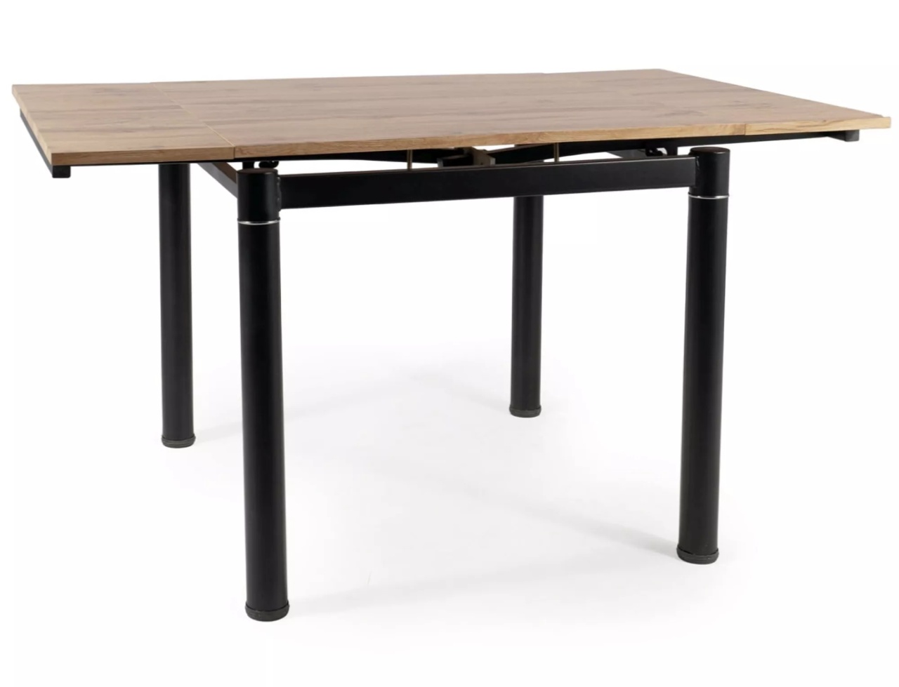 Masa extensibila GD-082 stejar artizan/negru mat L80-131xl80 cm
