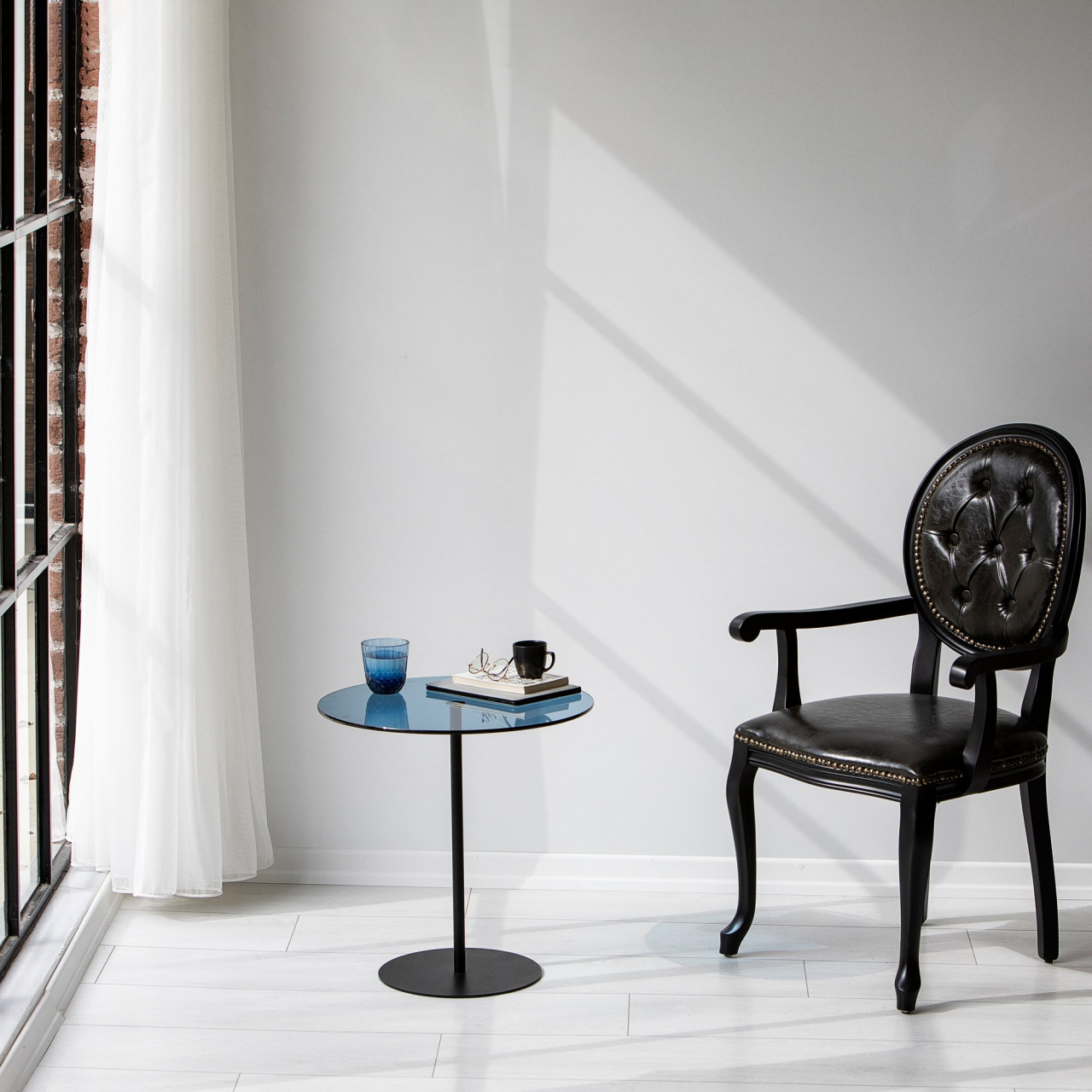 Masuta de cafea Chill-Out negru / albastru