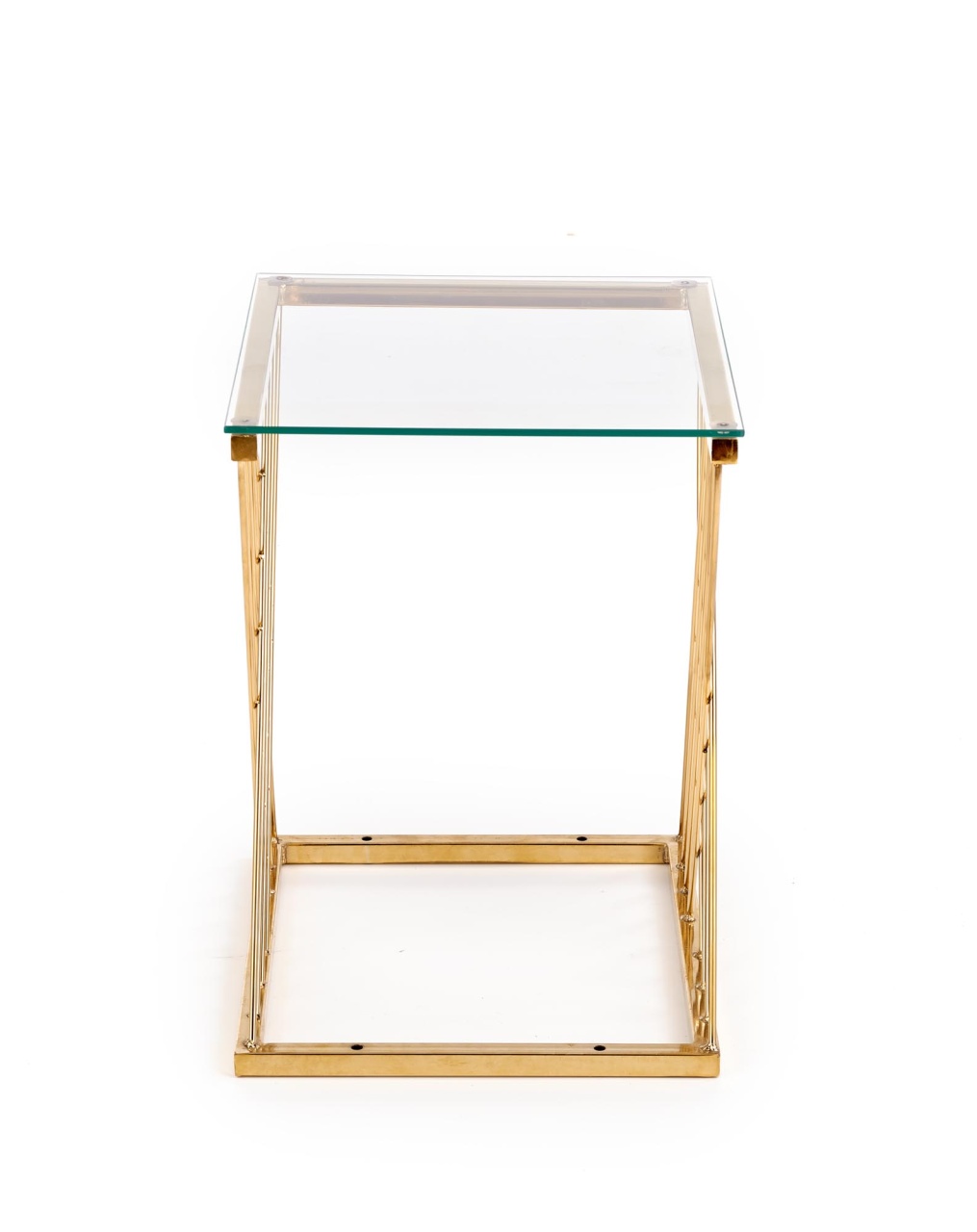Masuta de cafea Nancy transparent/auriu L45 cm - 2 | YEO