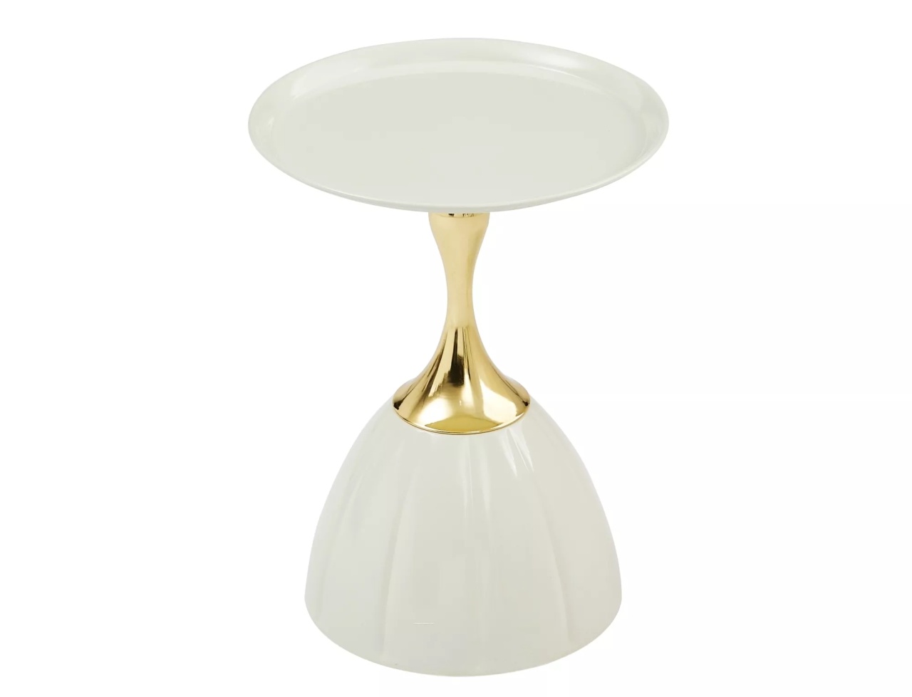 Masuta de cafea Piana alb/auriu ø38/h50 cm - 1 | YEO