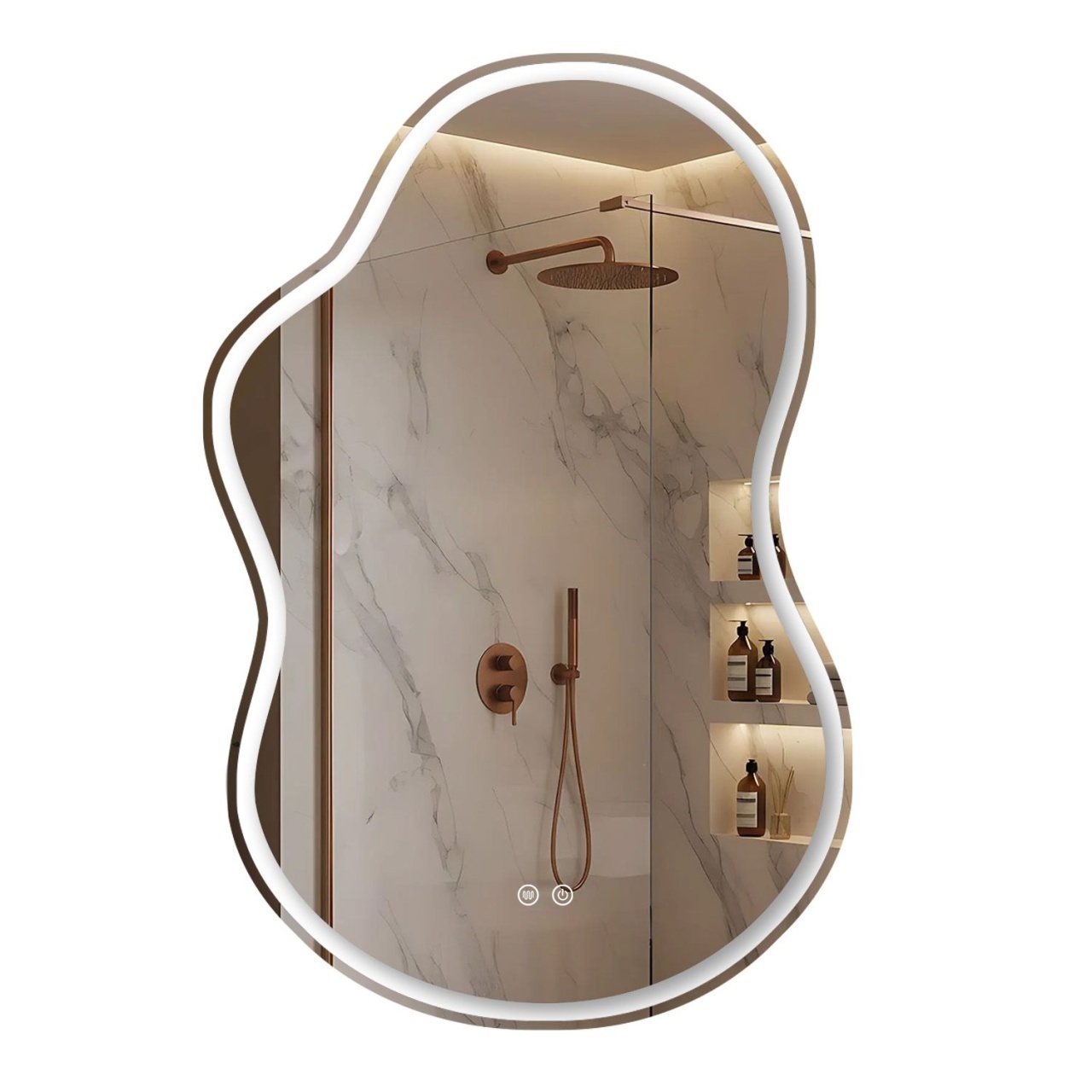 Oglindă LED UNO DOUBLE 80x55 cm