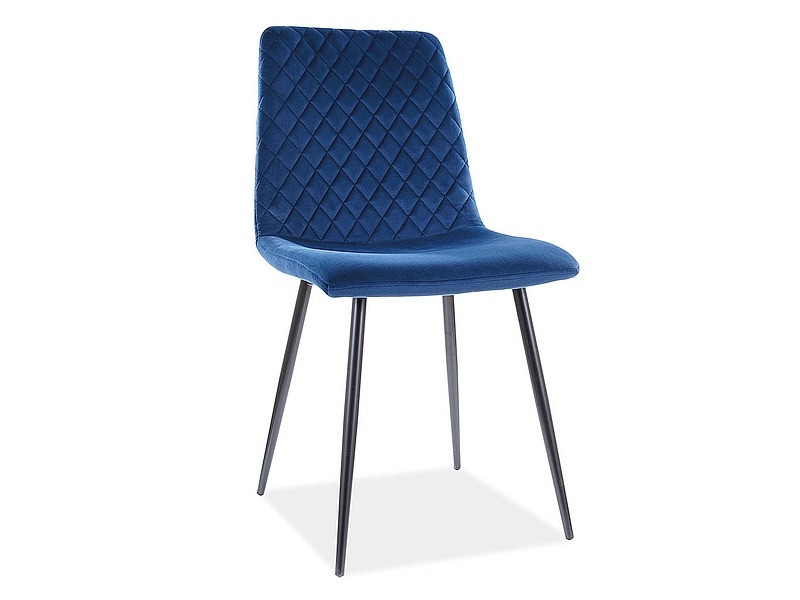 Scaun catifea Irys Albastru – H 84 cm