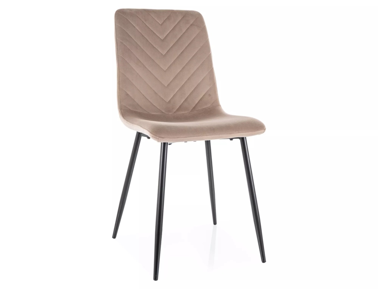 Scaun Daren velvet bej inchis/negru Blu40