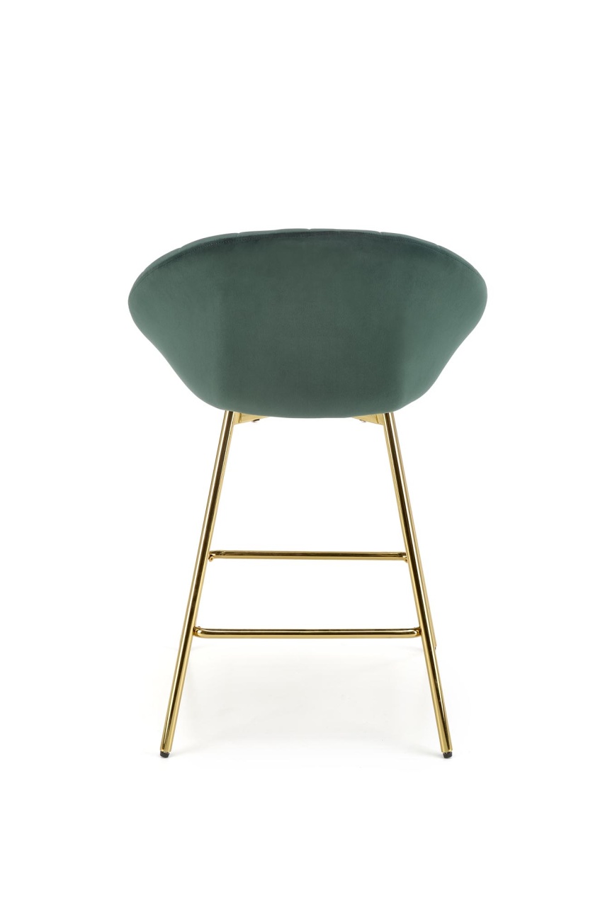 Scaun de bar H-112 velvet verde - 4 | YEO