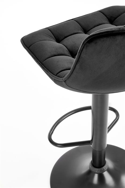 Scaun de bar H95 velvet negru - 3 | YEO