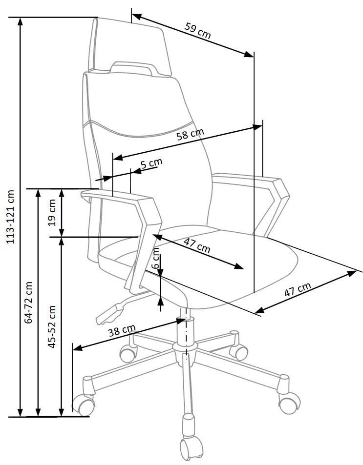 Scaun de birou Olaf gri - 2 | YEO