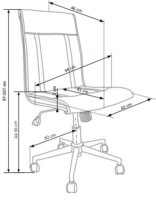 Scaun de birou Tirol negru - 2 | YEO