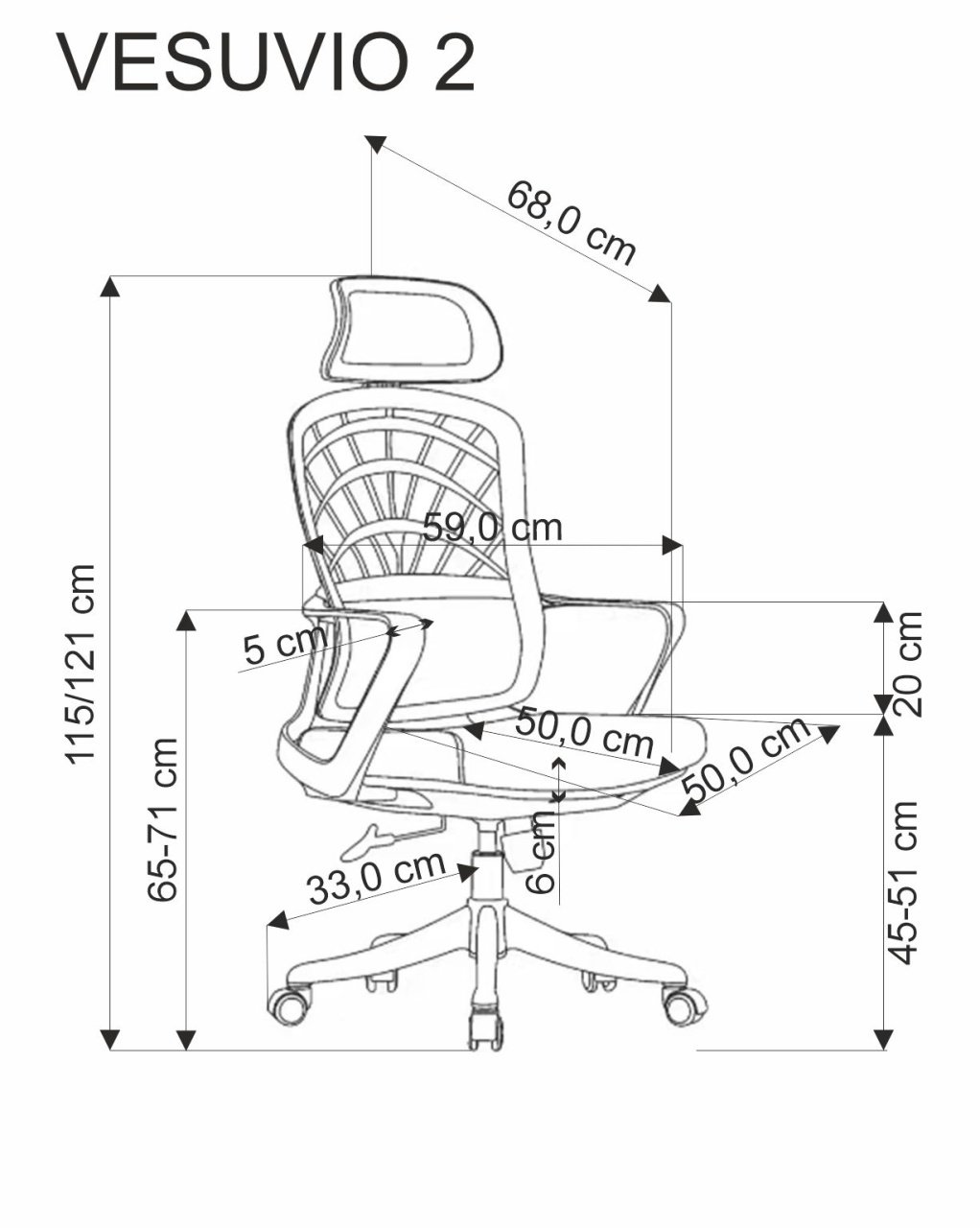 Scaun de birou Vesuvio 2 turcoaz/alb H121 cm - 2 | YEO