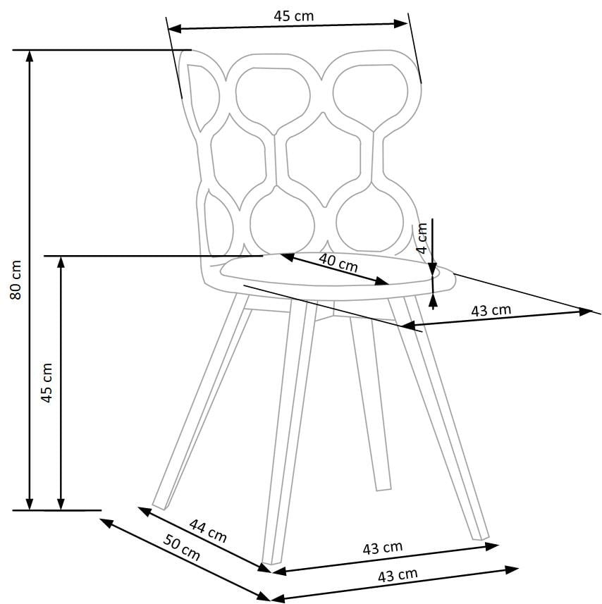 Scaun K308 material gri - 6 | YEO