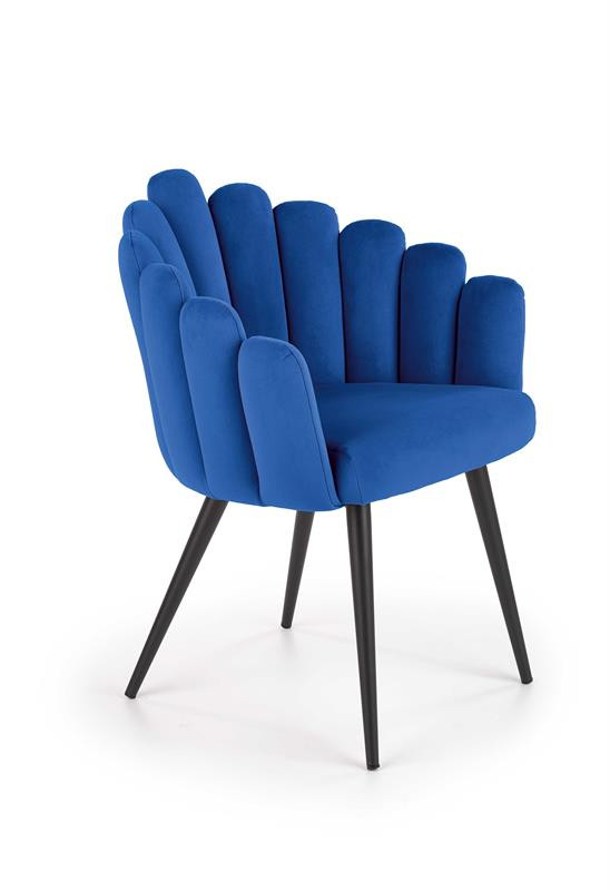 Scaun K410 velvet bleumarin – H85