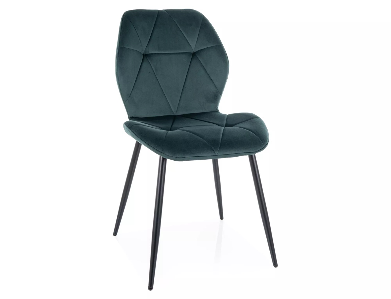 Scaun Rick velvet verde/negru Blu78