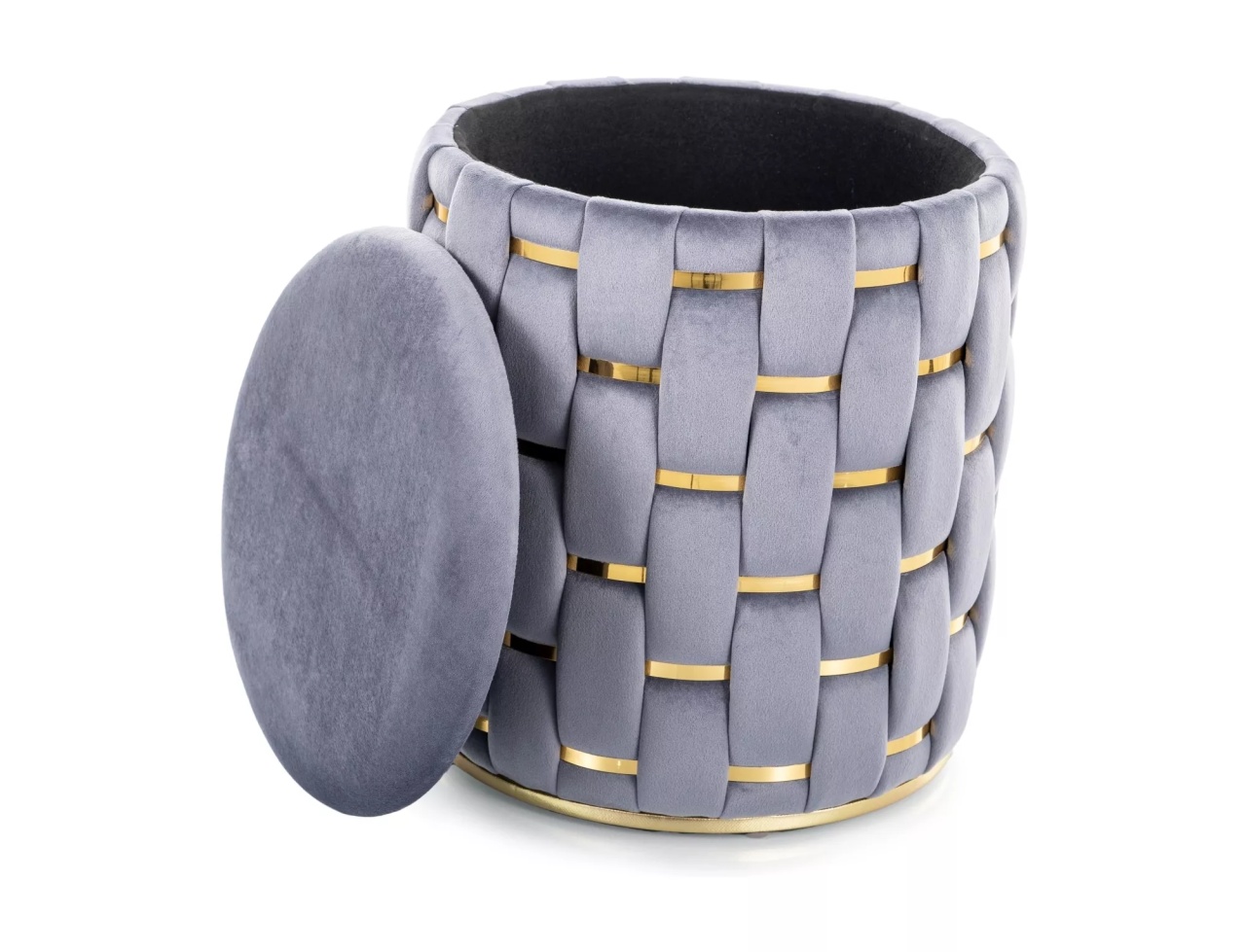 Taburet Tiara velvet gri Tap.252 - 1 | YEO