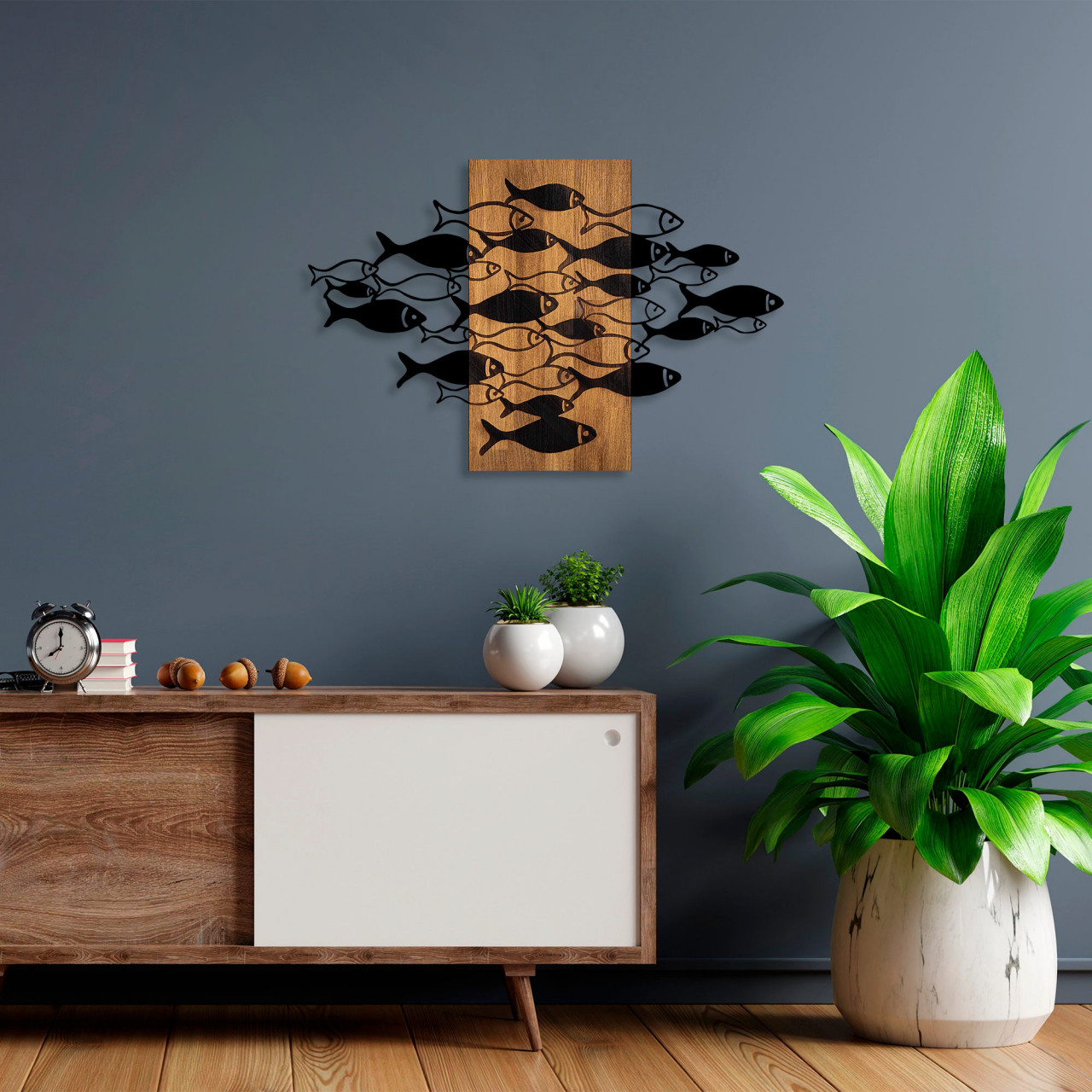 Accesoriu decorativ de perete din lemn Shoal