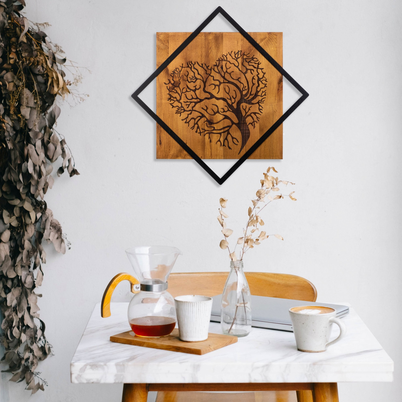 Accesoriu decorativ de perete din lemn Tree 2