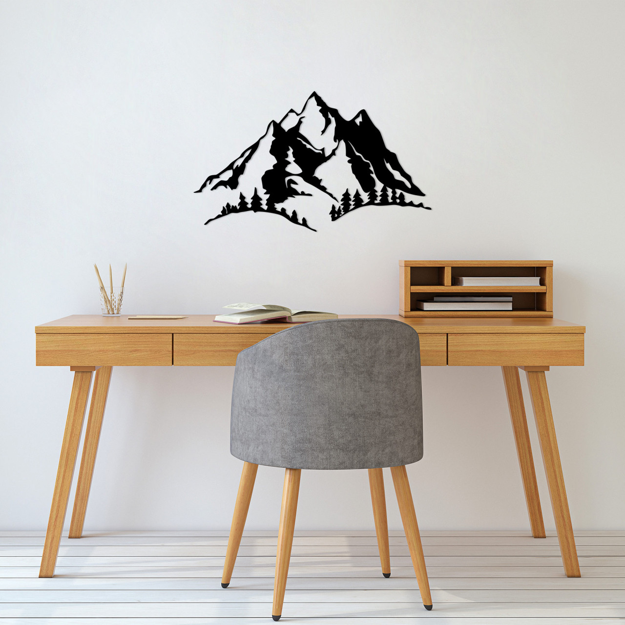 Accesoriu decorativ de perete metalic Mountain - 487