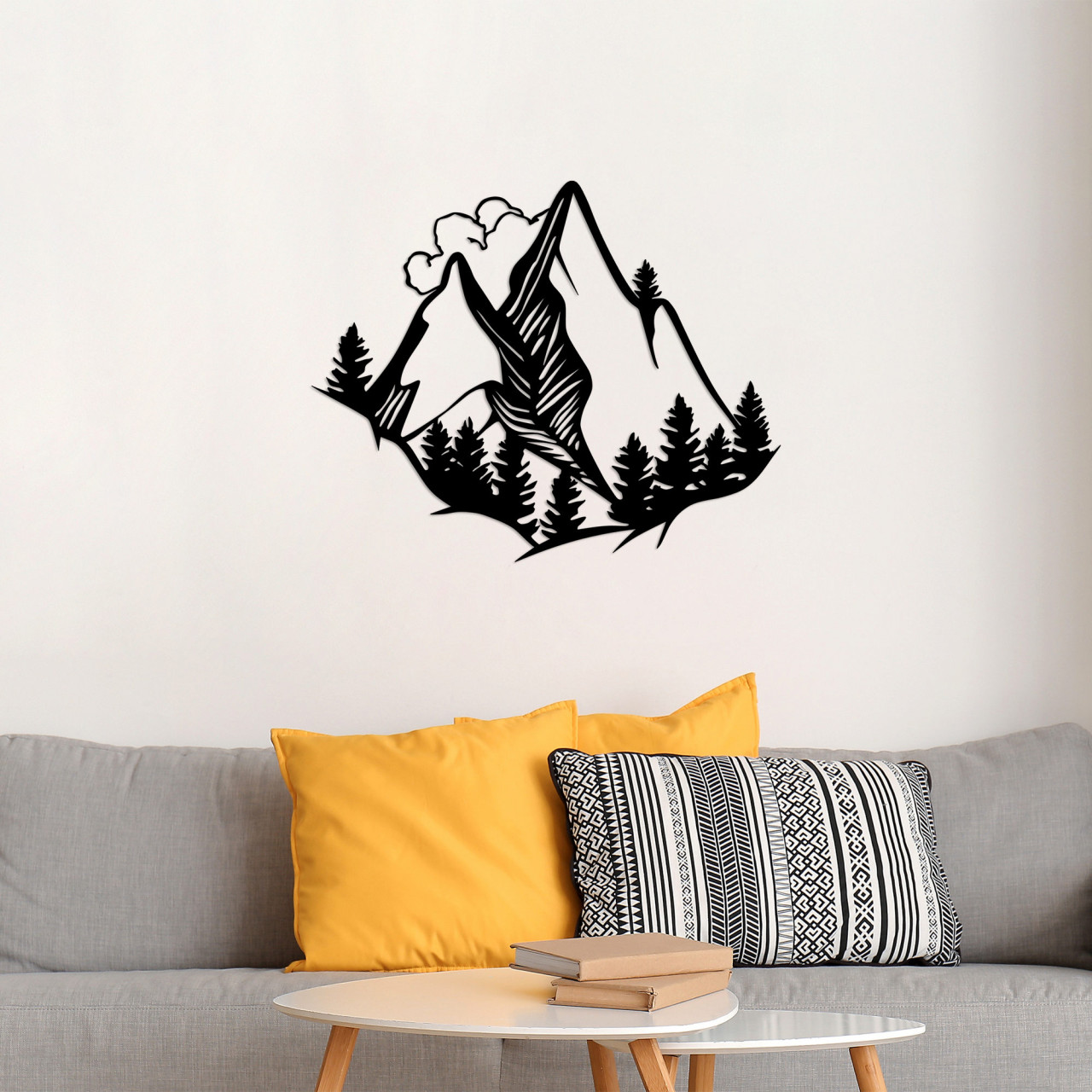 Accesoriu decorativ de perete metalic Mountain View - 488