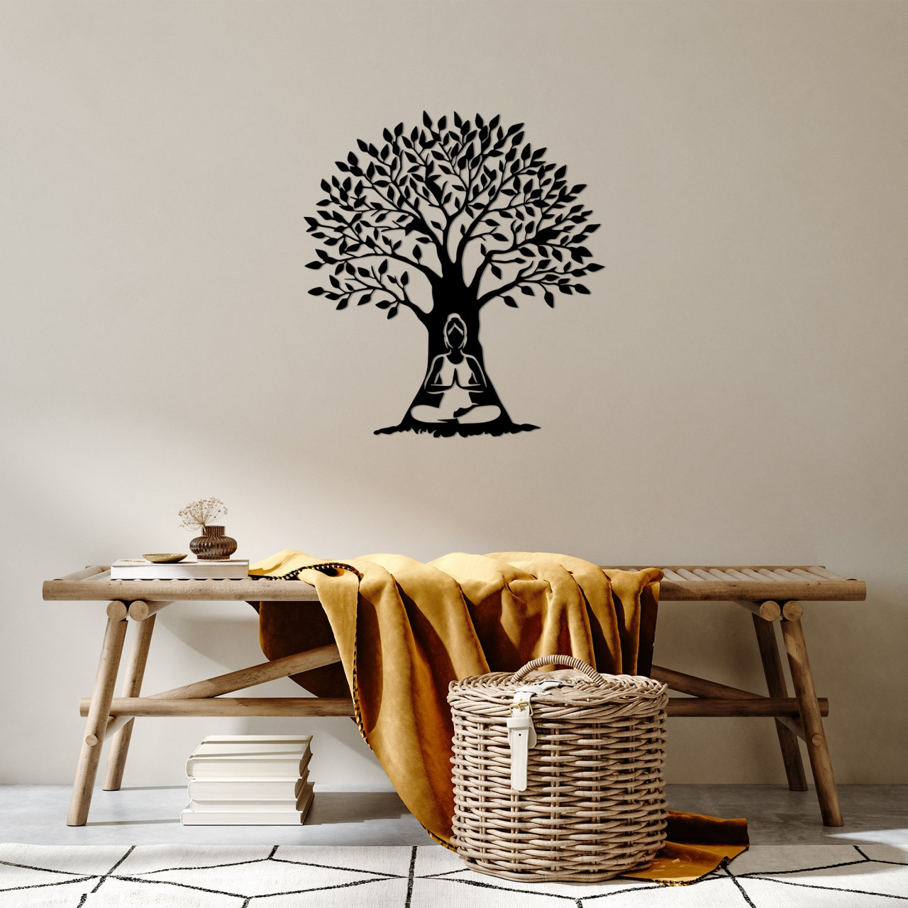 Accesoriu decorativ de perete metalic Yoga 4