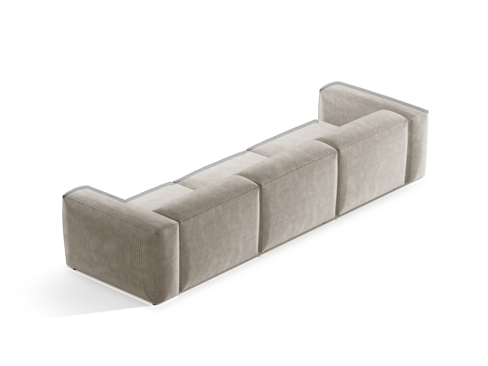Canapea 4 locuri Bergamo velur reiat L364 cm - 2 | YEO