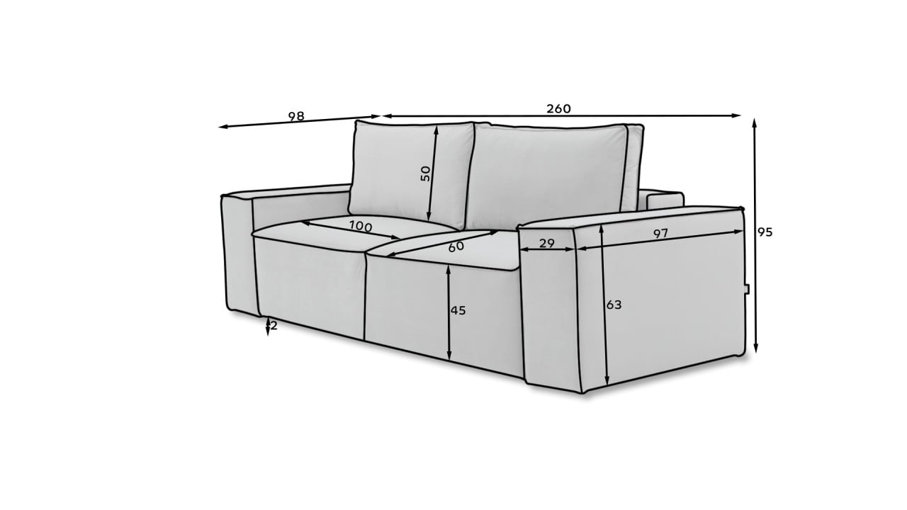 Canapea extensibila Silla Sola 4 - 2 | YEO