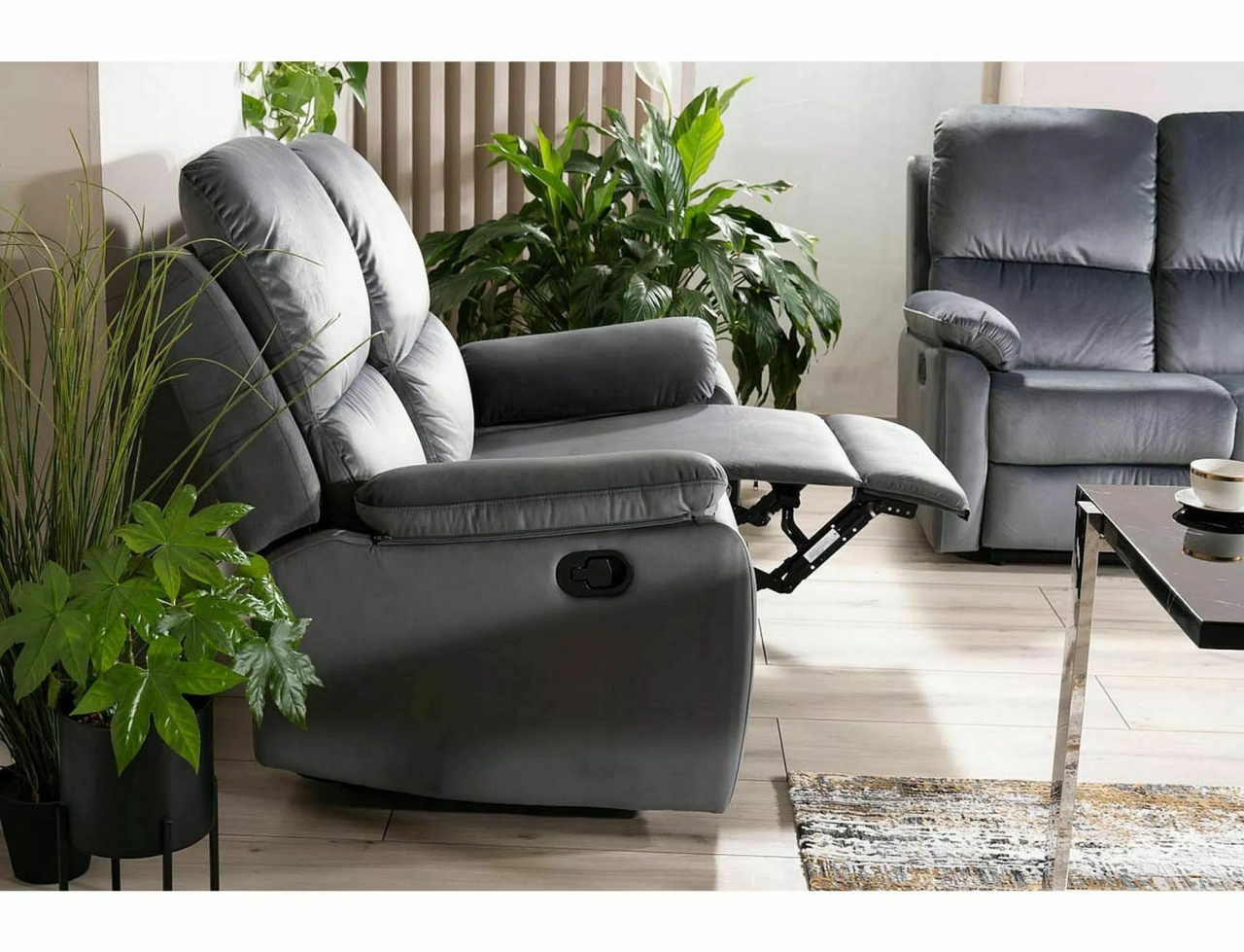 Canapea extensibila Spencer 2 velvet gri Blu14 - 3 | YEO