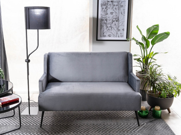 Poze Canapea tapitata Gemma Velvet – Gri