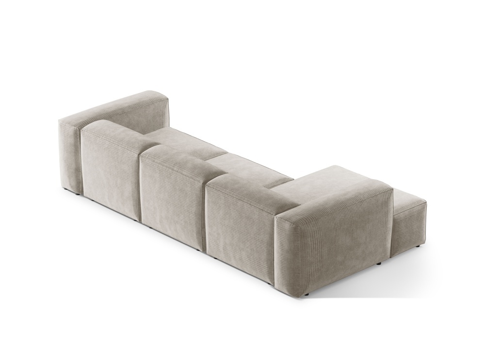 Coltar 3 locuri Bergamo velur reiat L304 cm - 4 | YEO