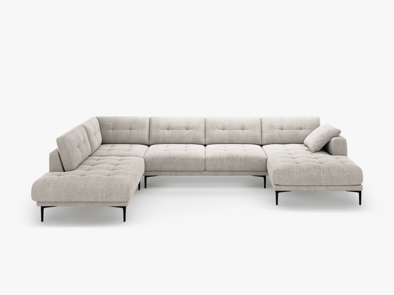 Coltar panoramic Bemy 7 locuri stofa Sorella L373 cm - 1 | YEO