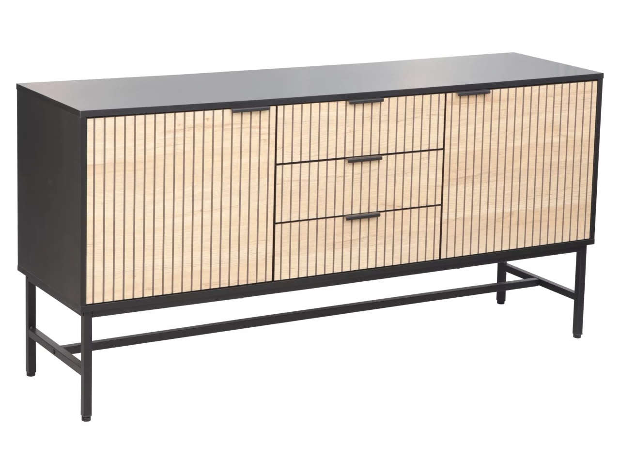 Comoda Mago K1 stejar/negru mat