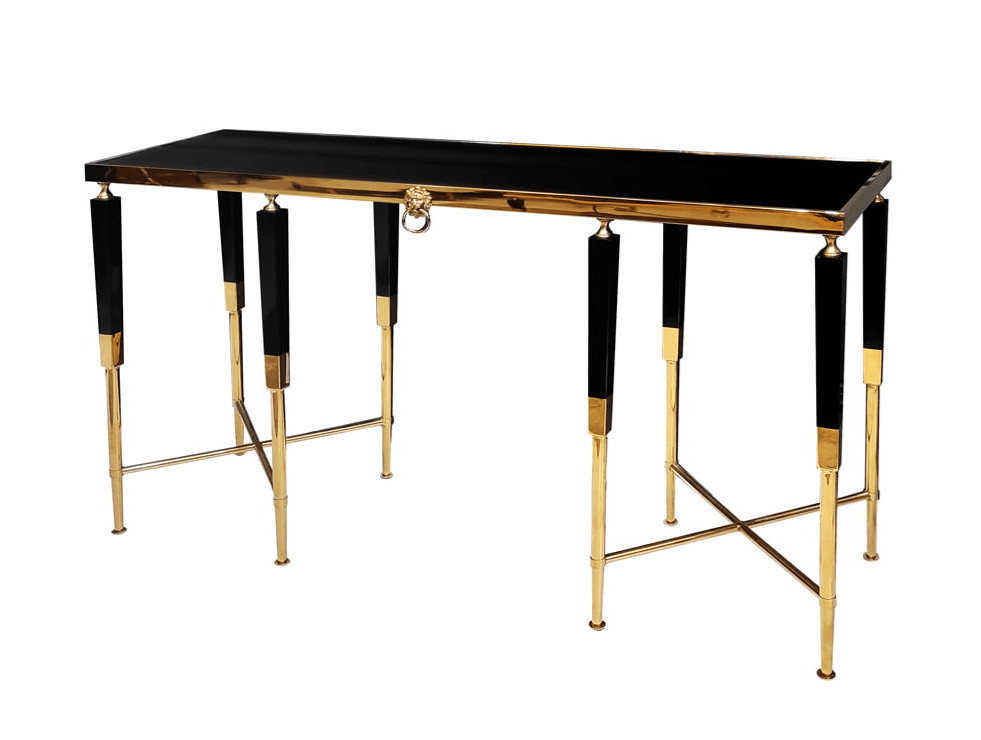 Consola Monaco negru/gold – H85 cm