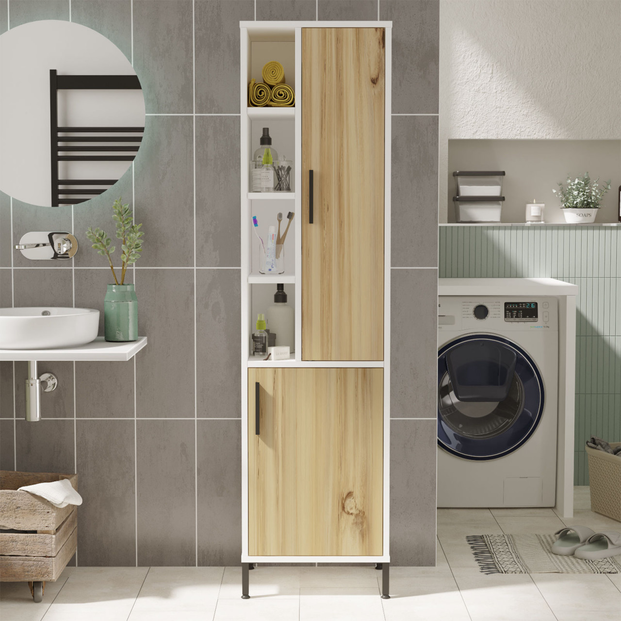 Dulap MDF multifunctional VI2-WK L45 cm - H173,6 cm