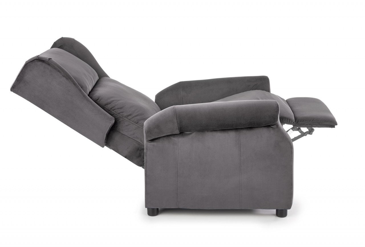 Fotoliu recliner Agustin 2 velvet gri H107 cm - 3 | YEO