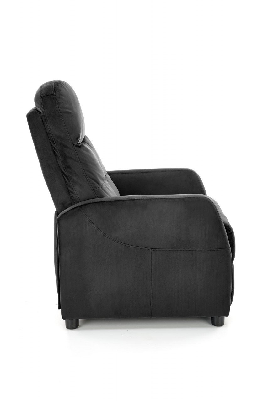 Fotoliu recliner Felipe 2 velvet negru H103 cm - 4 | YEO